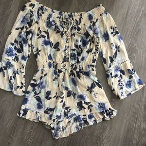 Floral Long Sleeve Romper